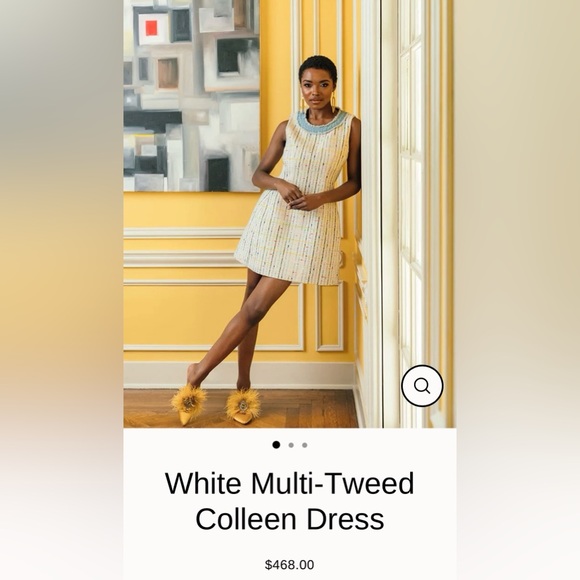 Chloe’ Kristyn White Multi-Tweed Colleen Dress NWT Size 2 Retail $468.00 - Picture 3 of 11